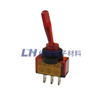 3P2段搖頭SW帶燈12V紅色(10入/包)