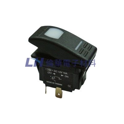 3P船型開闢帶燈12V ON-OFF(10入/包)