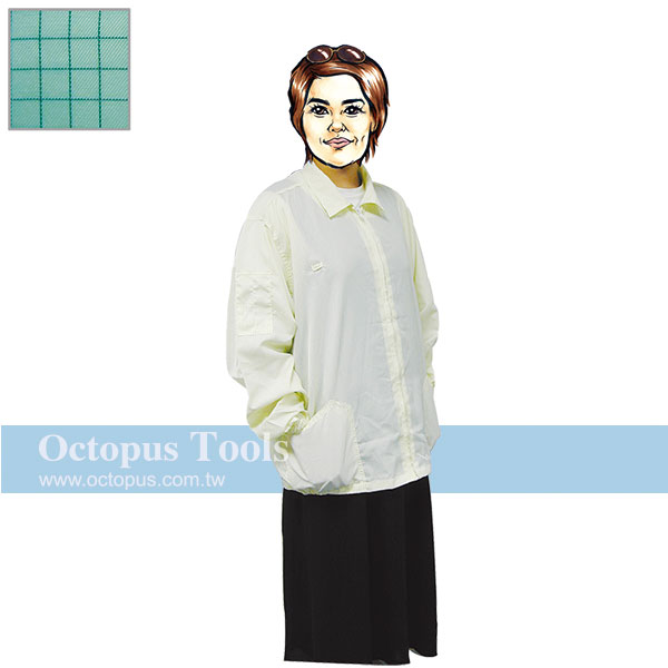 防靜電夾克 綠 方格 578.025