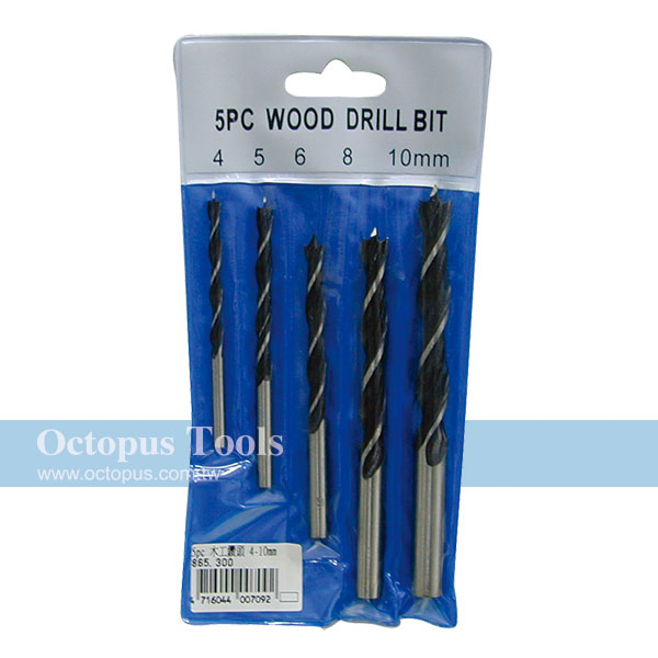 5支木工鑽頭組4-10mm 鑽尾 865.300