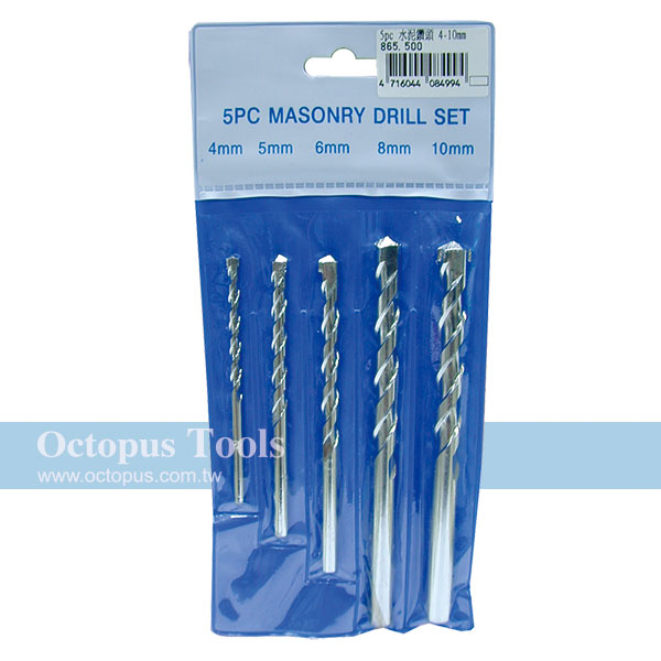 5支水泥鑽頭組4-10mm 鑽尾 865.500