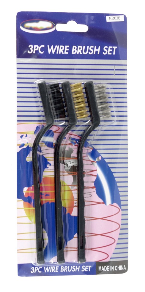 三件式迷你鋼絲刷 BR030