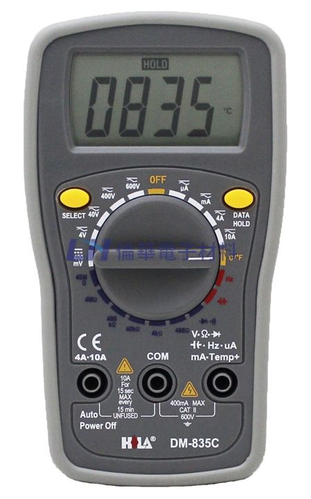 多功能數字電錶 DM–835C