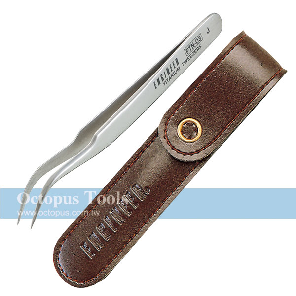 鈦金屬鑷子大彎型120mm PTN-03 Engineer EPTN-03