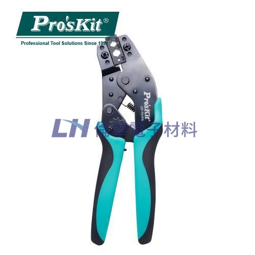 ProsKit寶工7.5吋BNC接頭端子棘輪壓著鉗CP-751PA